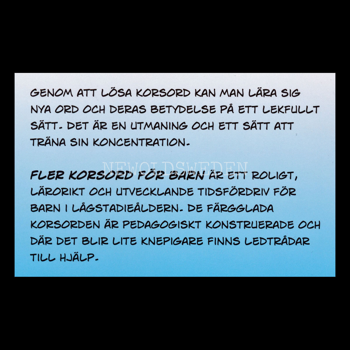 FLER KORSORD FÖR BARN 7-9 ÅR - S5 - 2