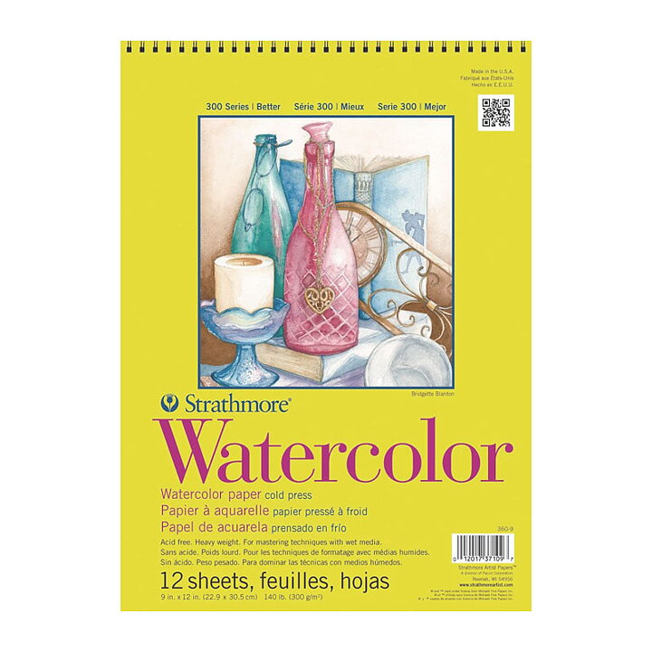 Strathmore Watercolor paper 9" x 12" - Spiral Bound