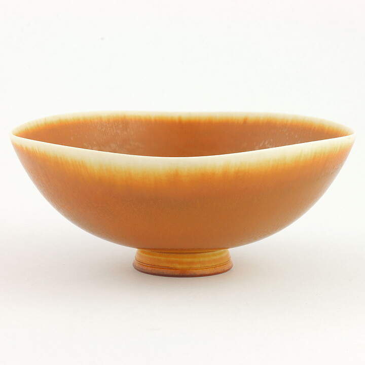 ベルント・フリーベリ  茶色のボウル  兎毫斑  11cm  1968年