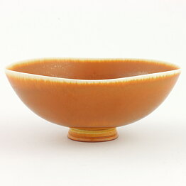 Berndt Friberg (1968) Unique Brown Haresfur Bowl 11 cm