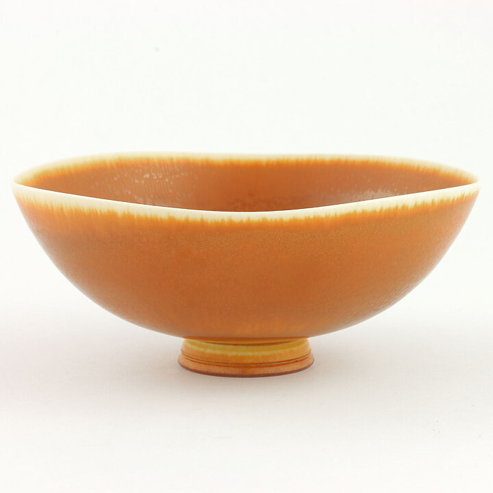 ベルント・フリーベリ  茶色のボウル  兎毫斑  11cm  1968年