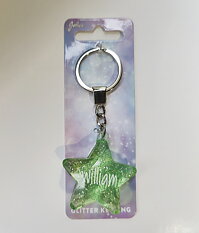 Glitter Star William Nyckelring