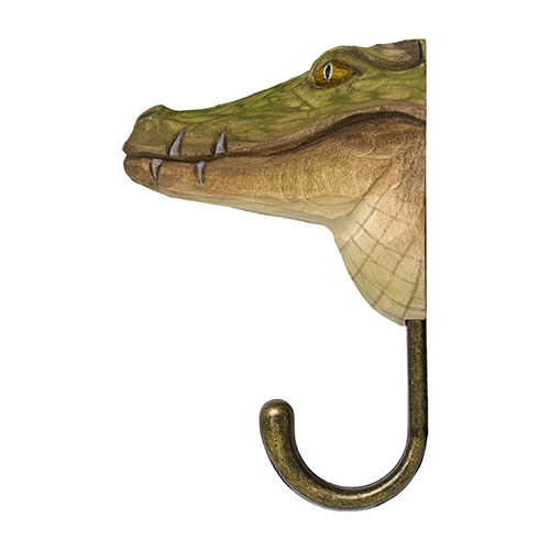 Hand carved hook Crocodile - 3