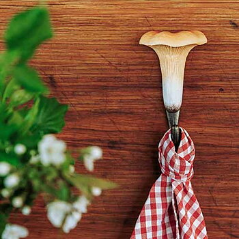 Hand carved hook Chanterelle