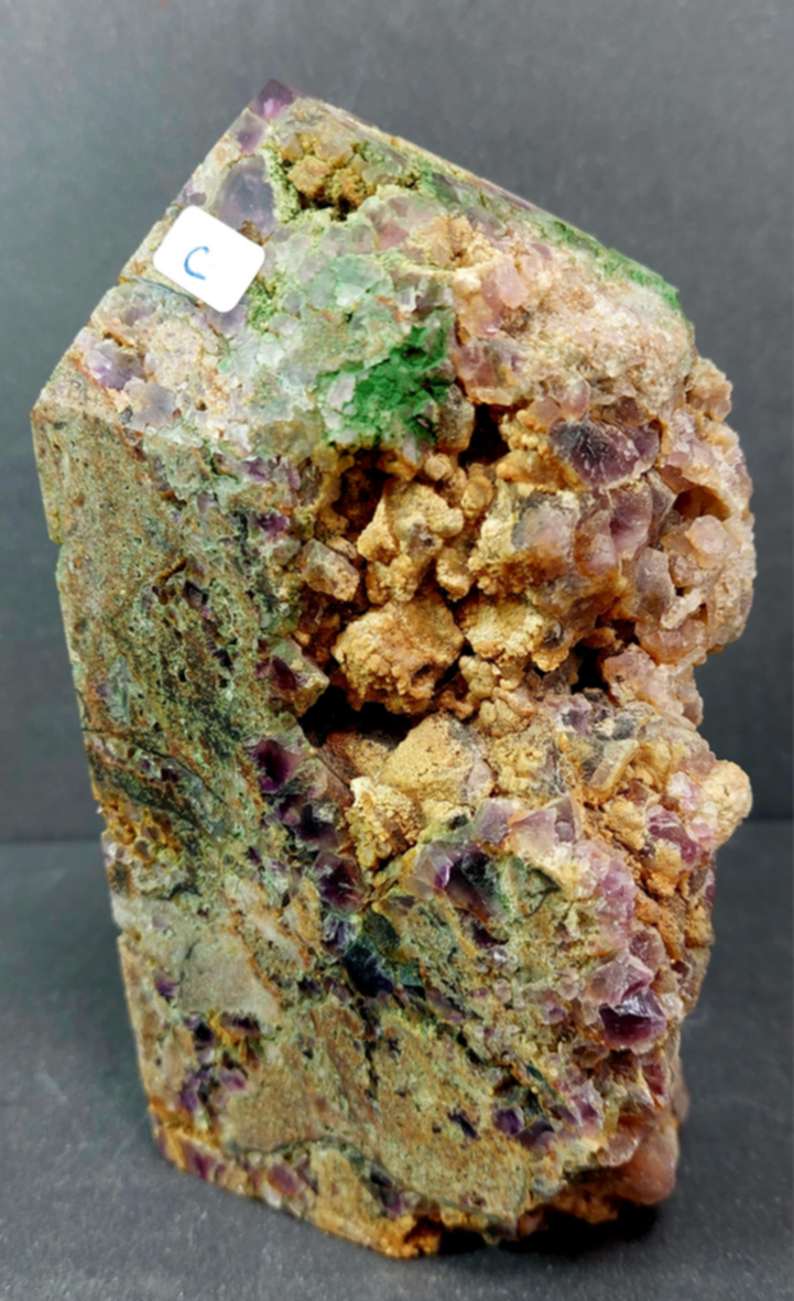 Regnbågsfluorit + druzy sphalerit generator torn - 6