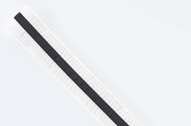 Moon Belt White with Black stripe 4 - 4,5  cm