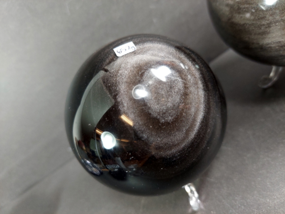Silver Sheen obsidian Kula/Sfär - 4