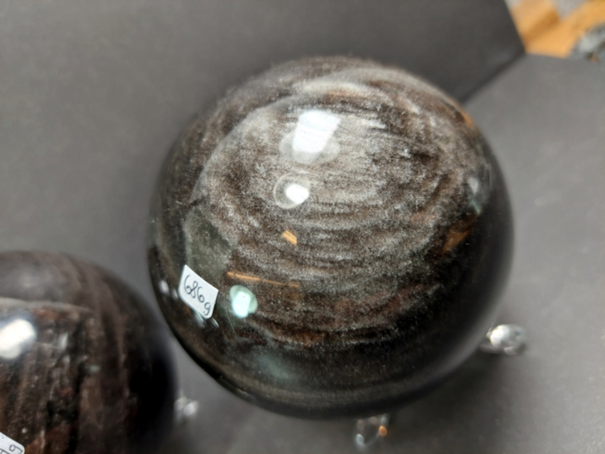 Silver Sheen obsidian Kula/Sfär - 3