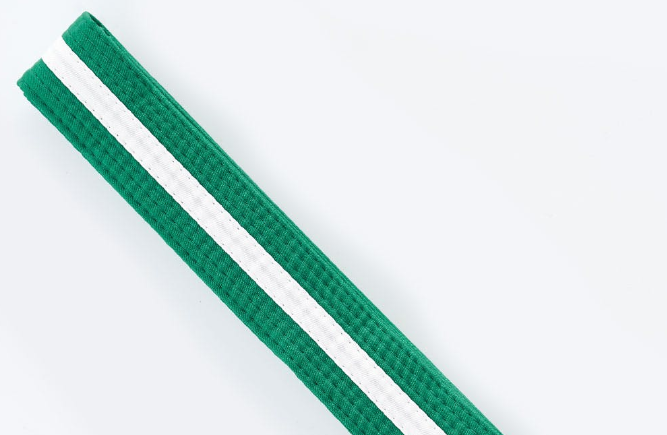 Moon bälte Grön med Vit stripe 4 - 4,5 cm 