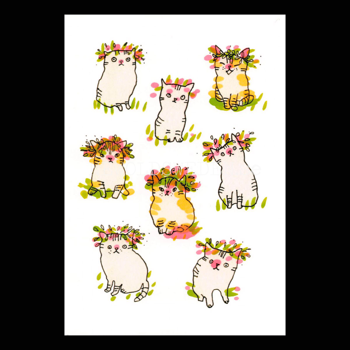 Midsummer Cats 2020 - Marie Åhfeldt - Postcard A6 - 1608
