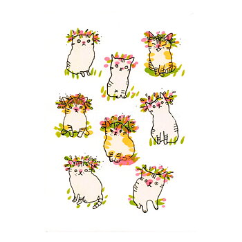 Midsummer Cats 2020 - Marie Åhfeldt - Postcard A6 - 1608