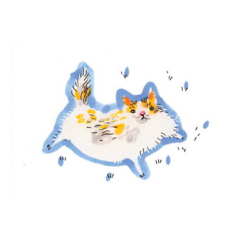 Lazy in Blue 2020 - Marie Åhfeldt - Postcard A6 - 1608