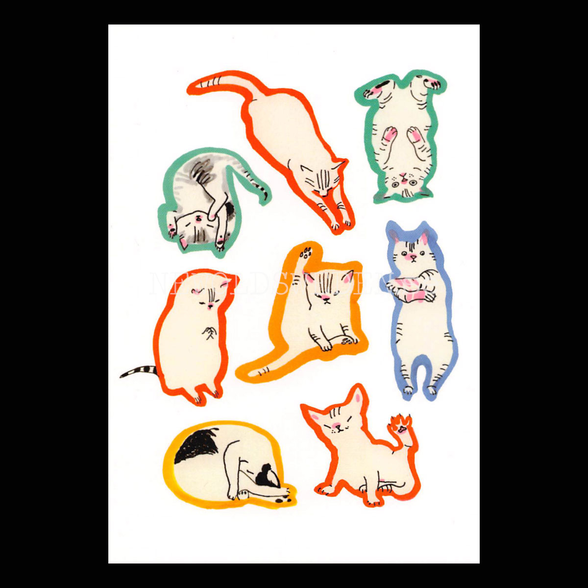 Yoga Cats 2017 - Marie Åhfeldt - Postcard A6 - 1608