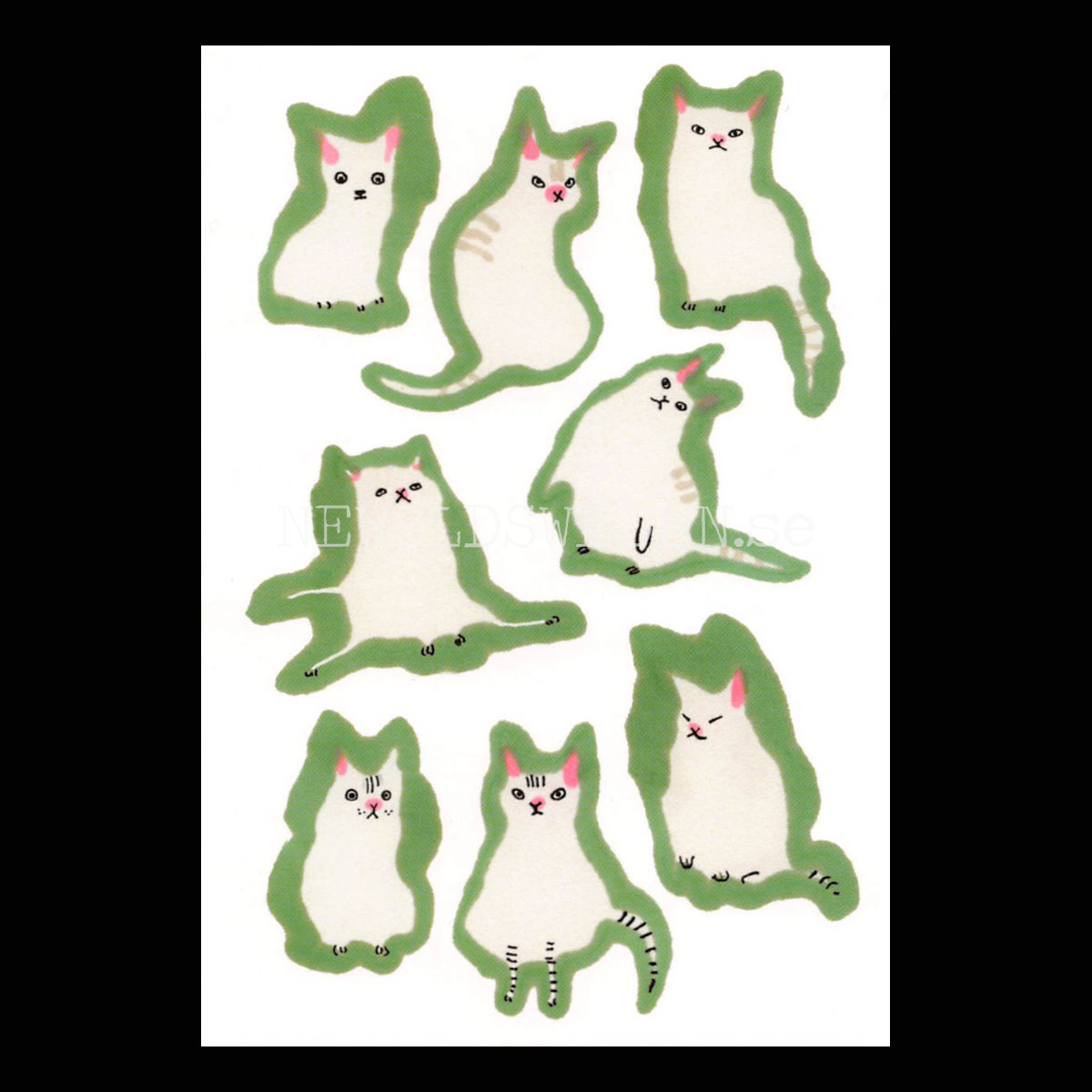 Green Cats 2017 - Marie Åhfeldt - Postcard A6 - 1608