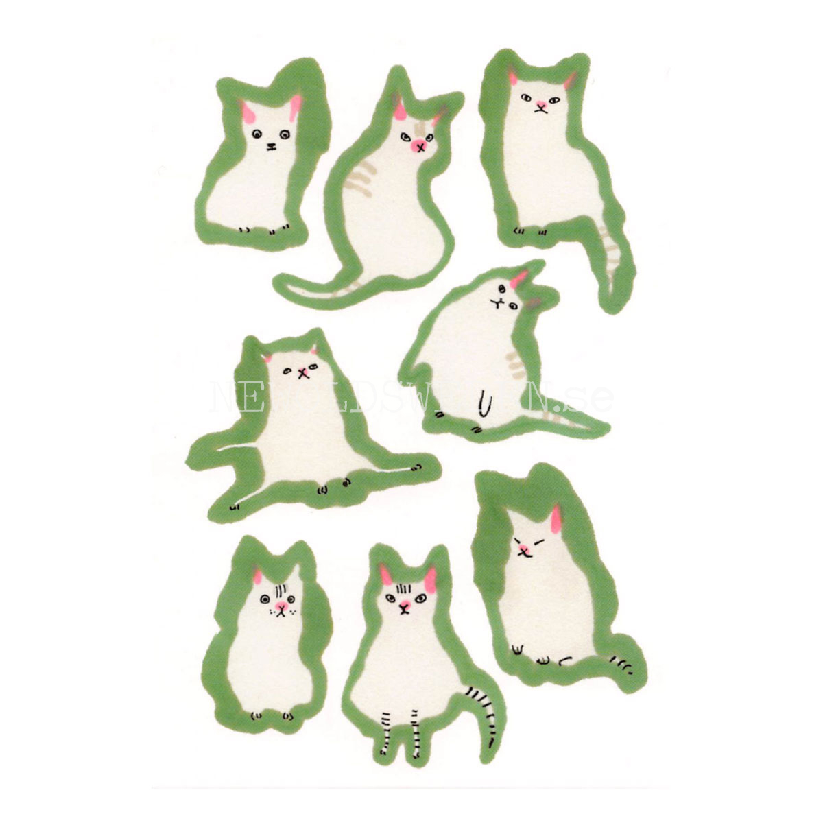 Green Cats 2017 - Marie Åhfeldt - Postcard A6 - 1608 - 2