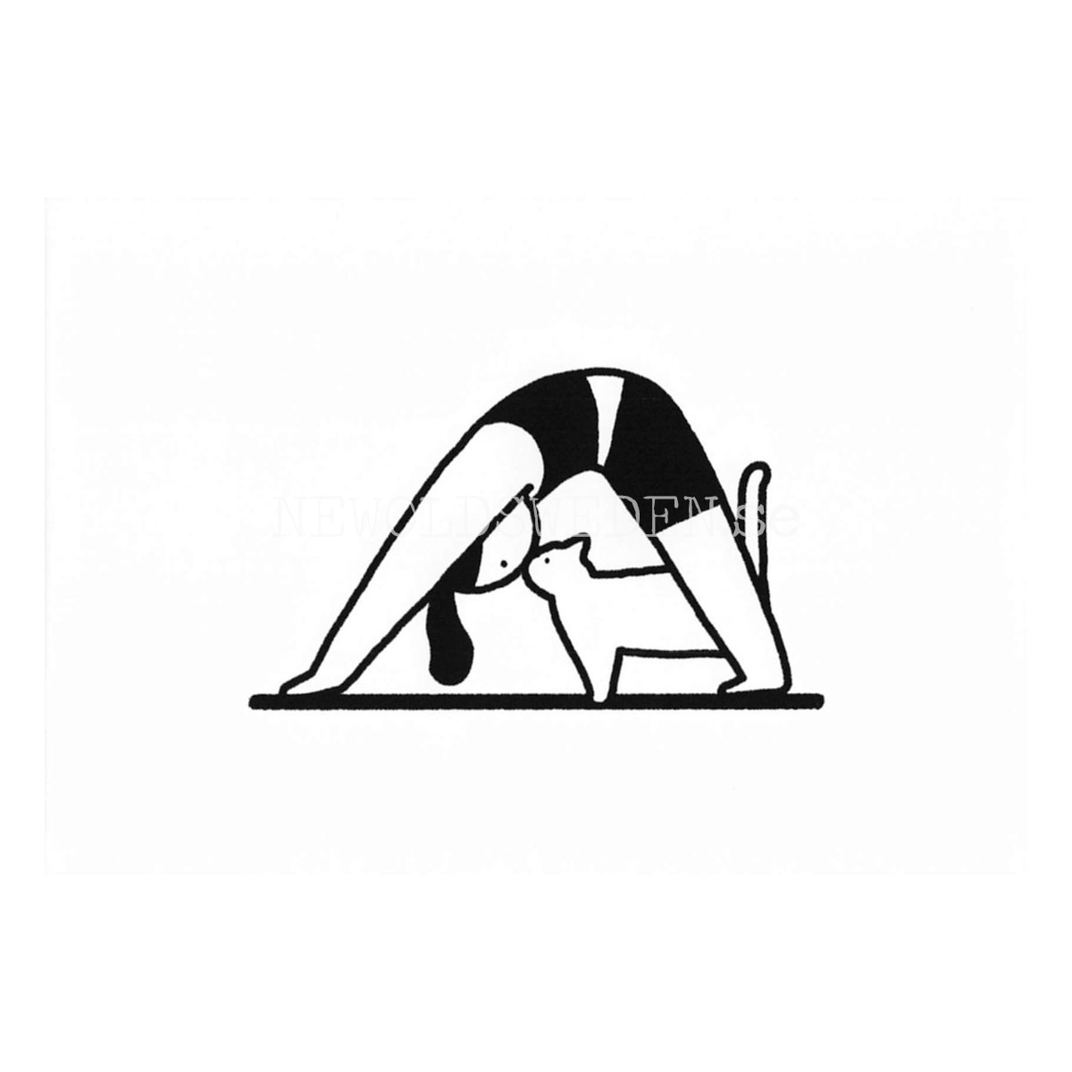 Yoga With a Cat 2020 - Bono Kim - Postcard A6 - 1608 - 2
