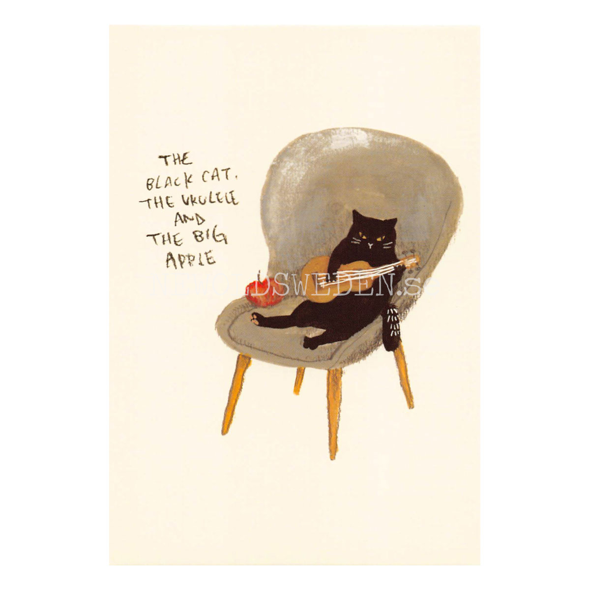 The Black Cat, the Ukulele, and the Big Apple 2019 - Kathy Lam - Postcard A6 - 1608 - 2