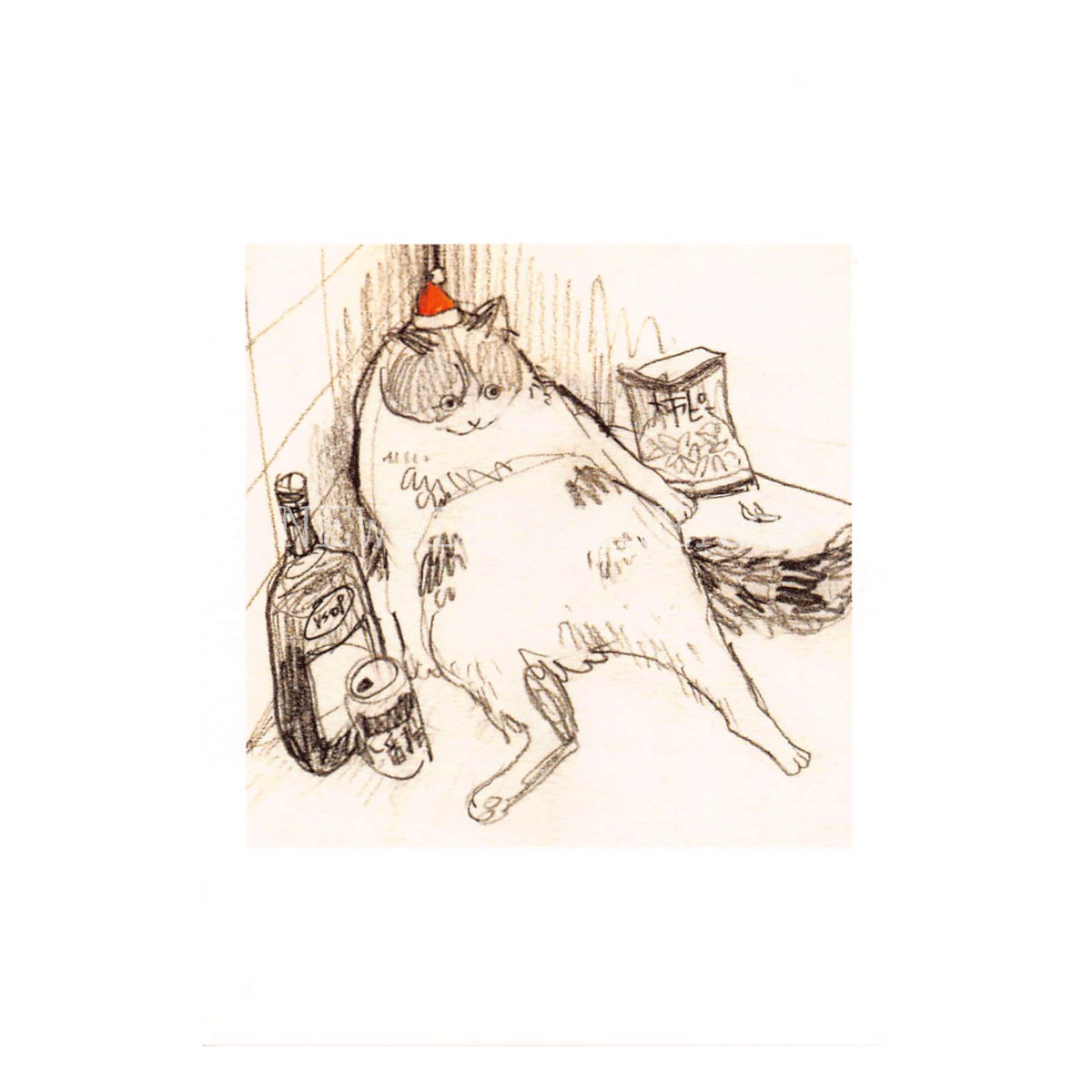 Drunk Cat 2020 - Kathy Lam - Postcard A6 - 1608 - 2
