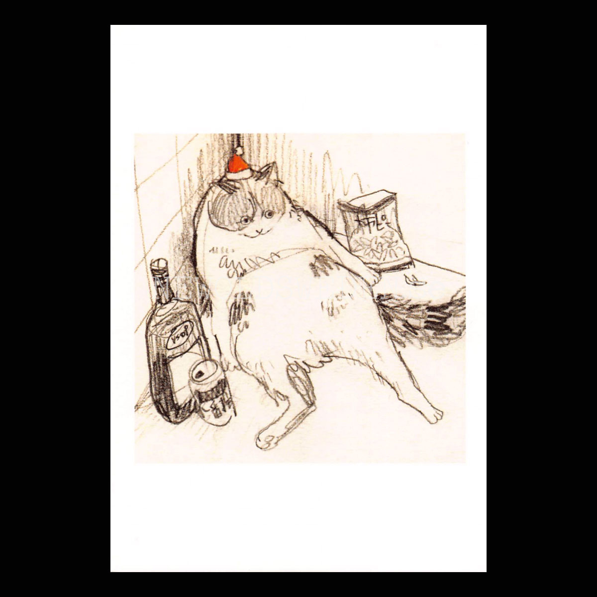 Drunk Cat 2020 - Kathy Lam - Postcard A6 - 1608