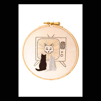 Cat TV 2020 - Emma Morton - Postcard A6 - 1608