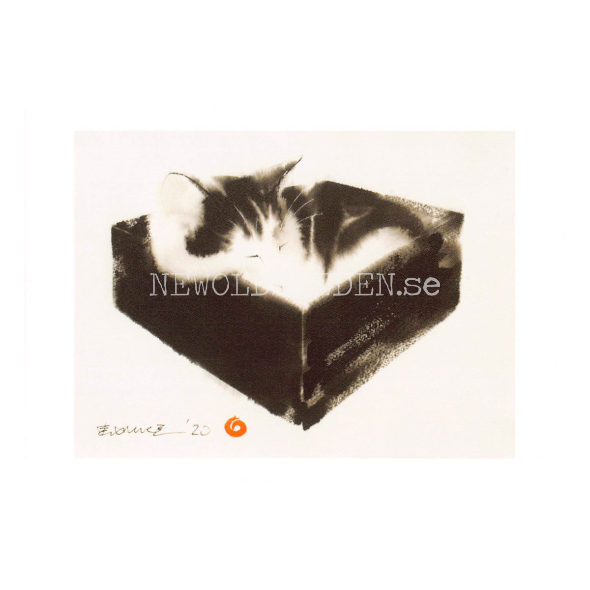 Cat in the Box 2020 - Endre Penovac - Postcard A6 - 1608 - 2