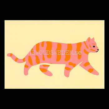 Pink Cat 2020 - Naomi Wilkinson - Postcard A6 - 1608