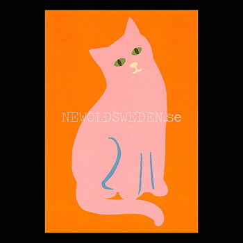 Pink Cat 2020 - Naomi Wilkinson - Postcard A6 - 1608