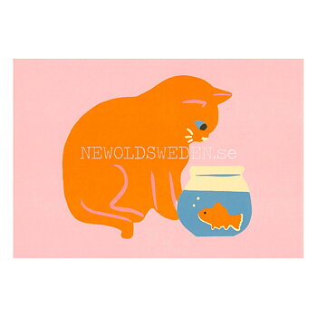 Cat with Fish 2020 - Naomi Wilkinson - Postcard A6 - 1608