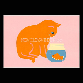 Cat with Fish 2020 - Naomi Wilkinson - Postcard A6 - 1608