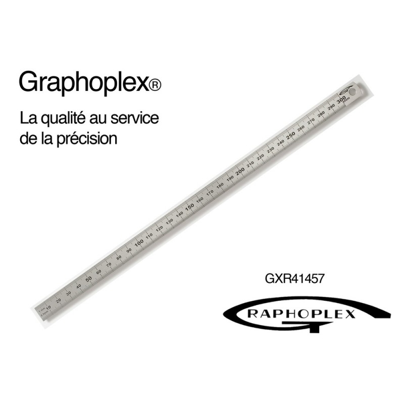 Smal stållinjal 30 cm, Graphoplex