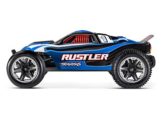 Traxxas Rustler 2WD 1/10 RTR TQ Blue LED - With Battery/Charger