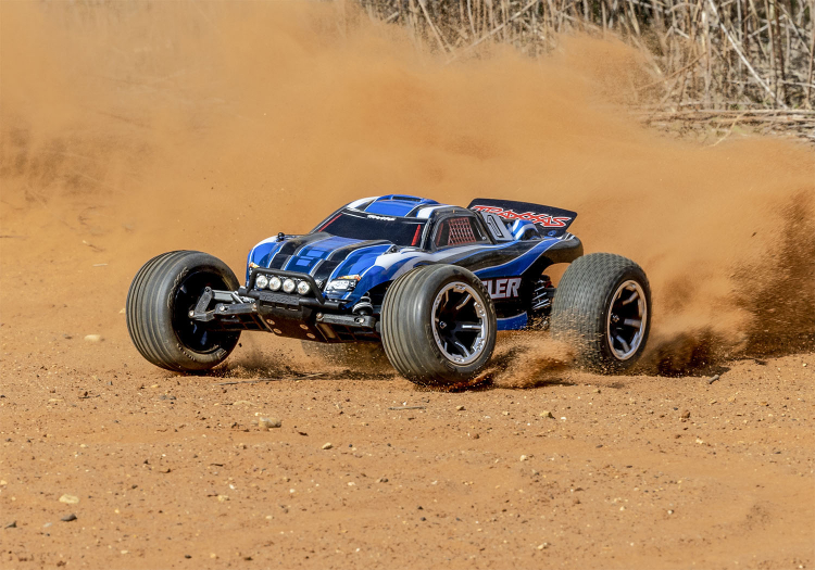 Traxxas Rustler 2WD 1/10 RTR TQ Blue LED - With Battery/Charger - 3