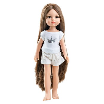 Docka Las Amigas Carol pyjamas långt hår
