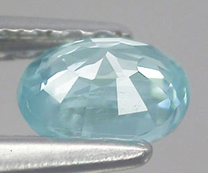 Piedra preciosa de circón azul natural de alta calidad de 0,49 ct - 2