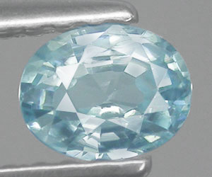 Piedra preciosa de circón azul natural de alta calidad de 0,49 ct - 3