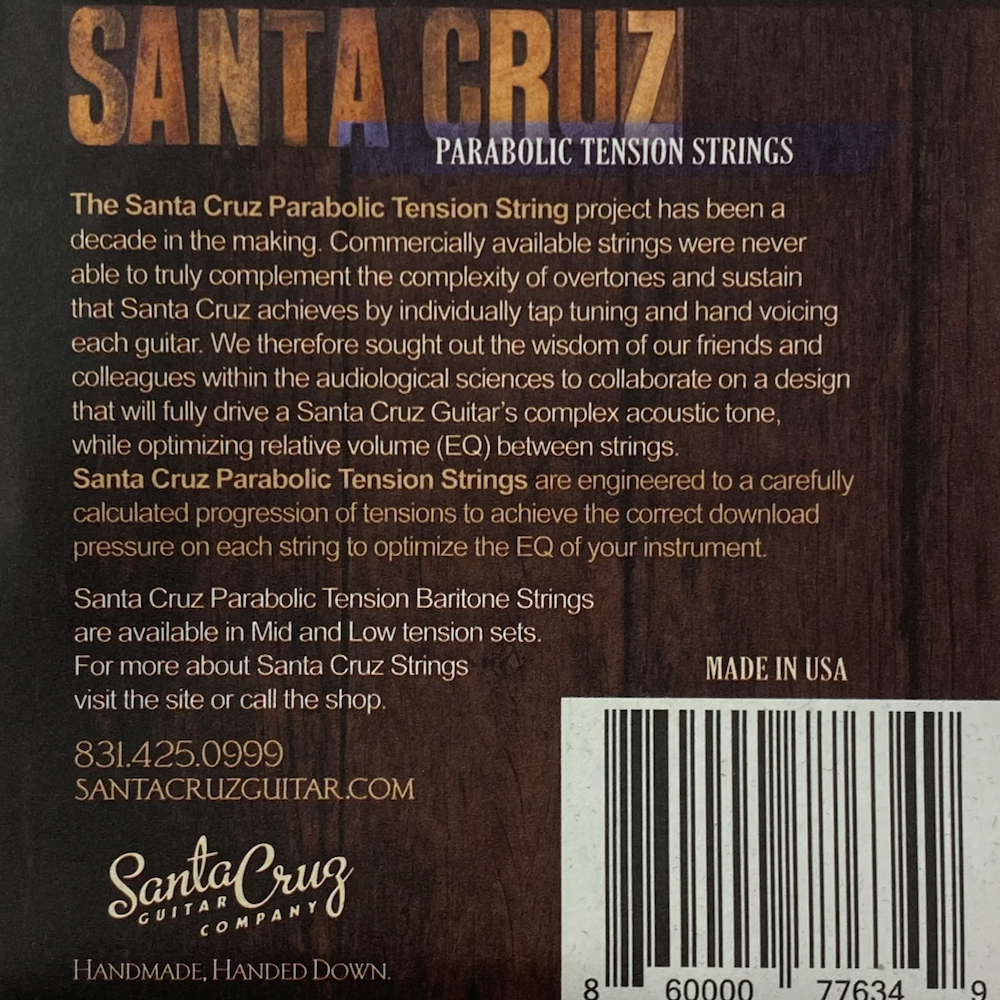 Santa Cruz Parabolic Tension Acoustic Baritone Strings (Low Tension)  - 3