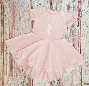 Peplum tunic med dalahästtryck