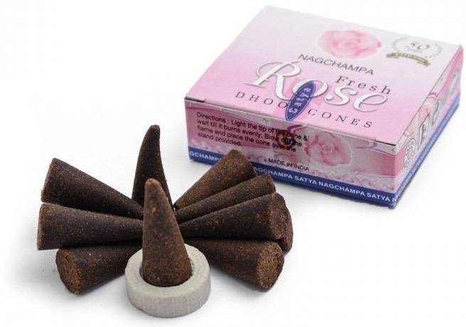 Satya Nag Champa Fresh Rose Dhoop Rökelsekoner