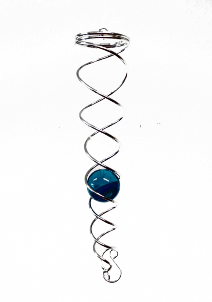 Vortex Vind Spinner med  blå  sfär