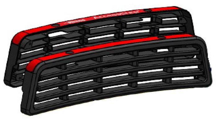 SK102 Plastic Treden Vervangingskit (Dubbele Zwarte Treden. Met gaten voor parkeersensoren.)