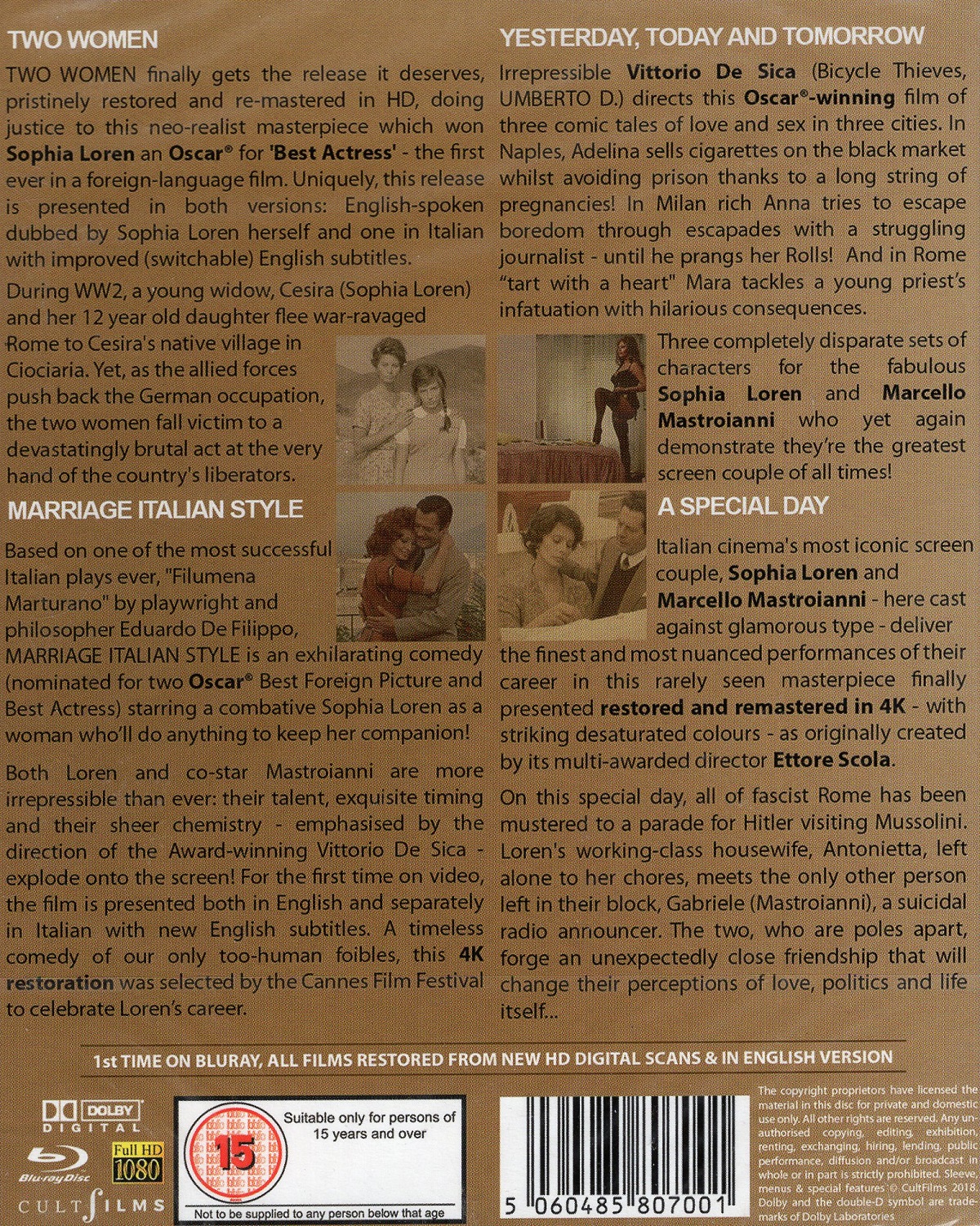 Sophia Loren Gold Collection (ej svensk text) (Blu-ray) - 2