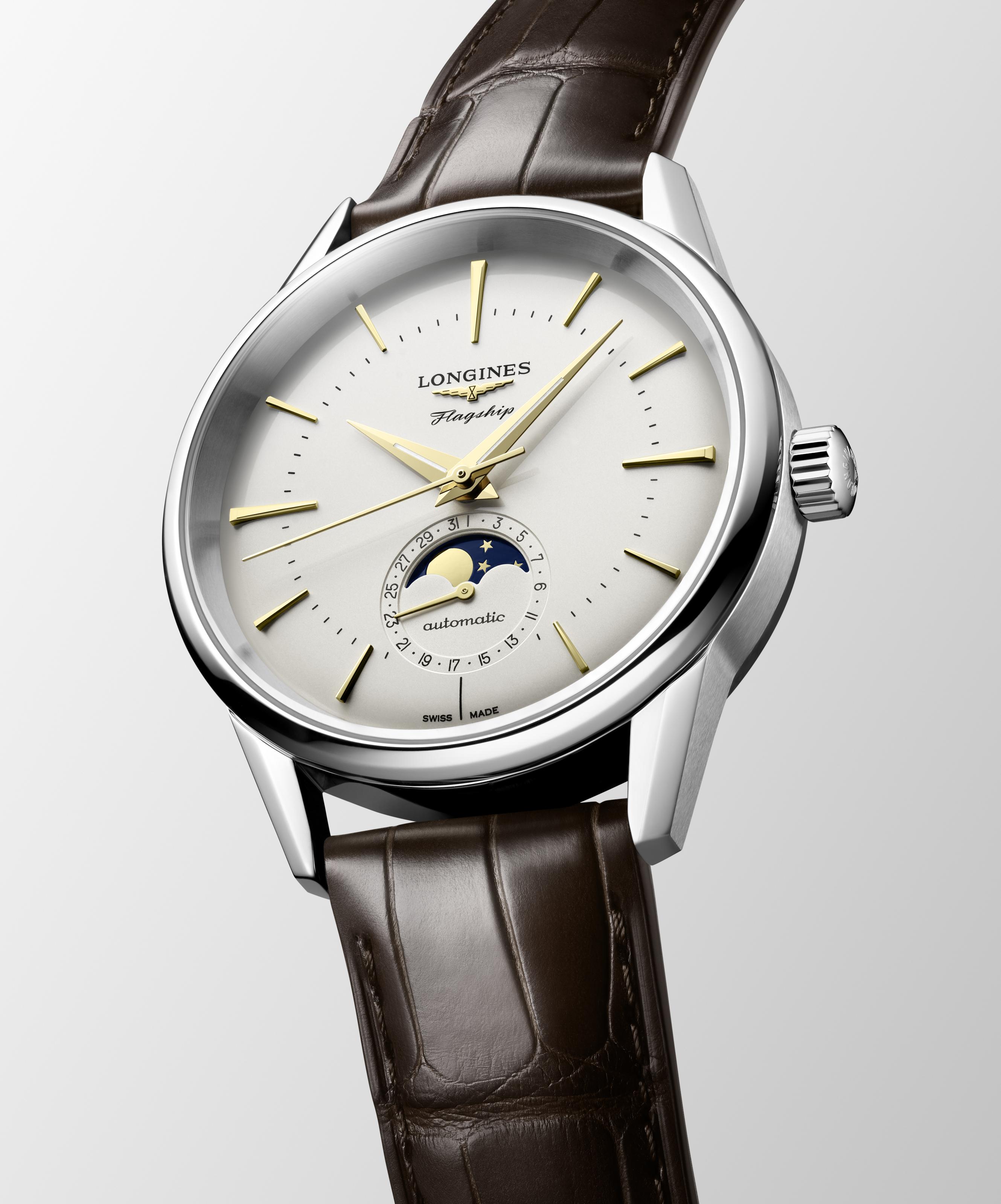 L4.815.4.78.2 Longines Flagship Heritage 38,5 månfas silver