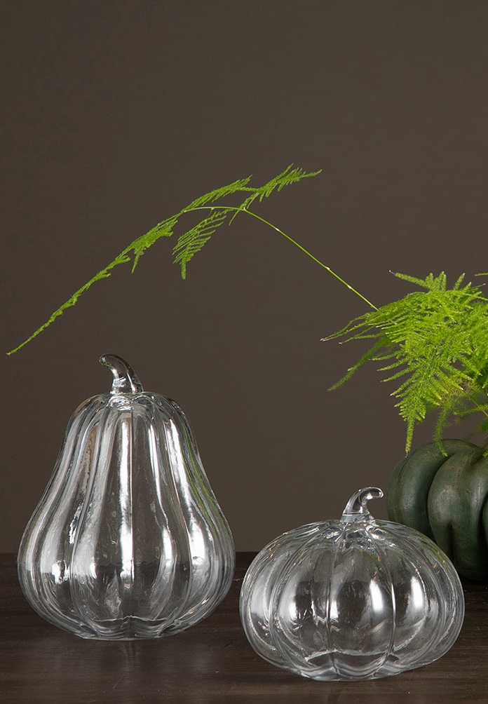Pumpkin Glass Round Clear - 14.5x12 cm - 3