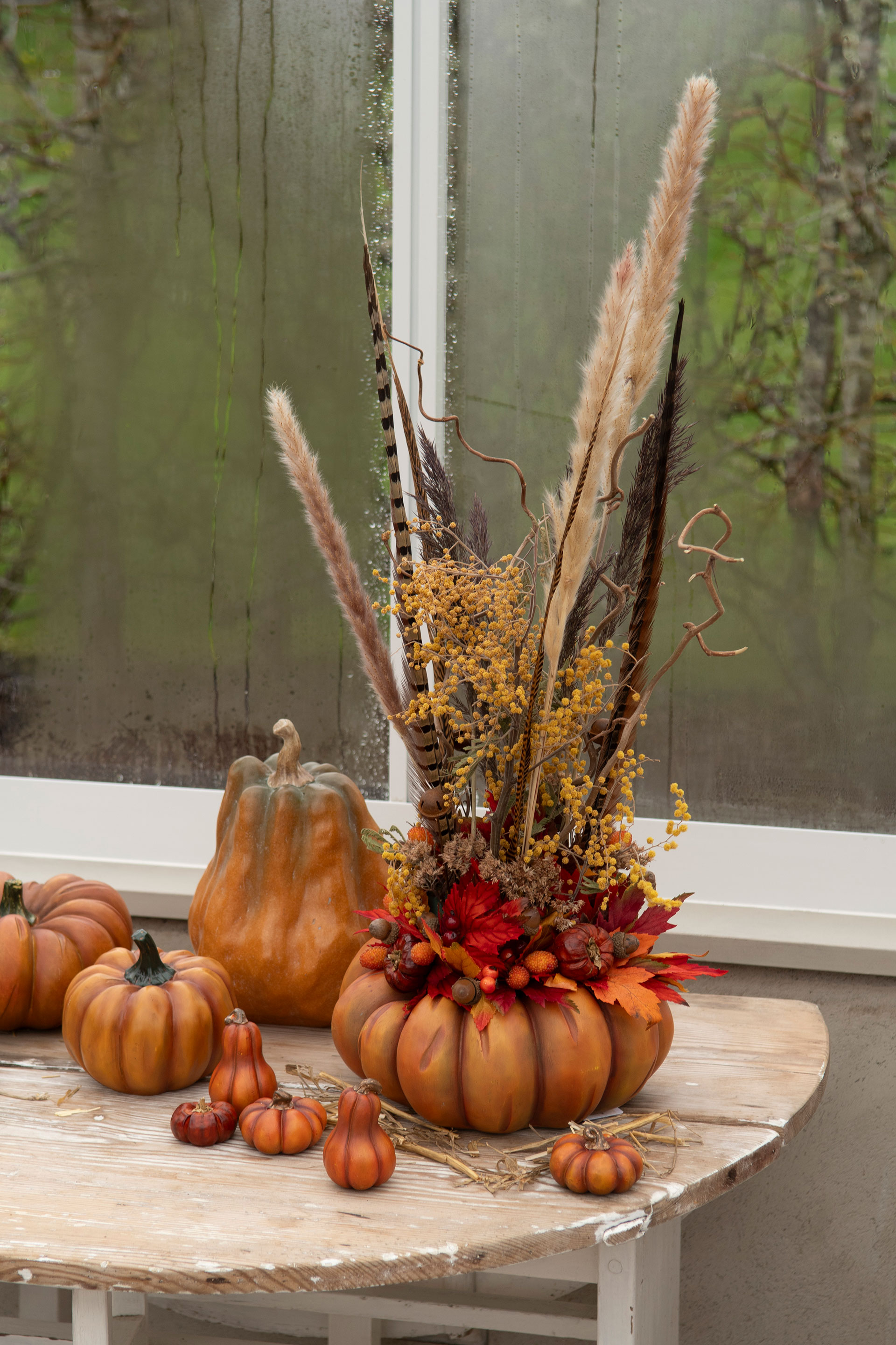 Pumpkin - Round - Orange - Poly - 12.5 cm - 9