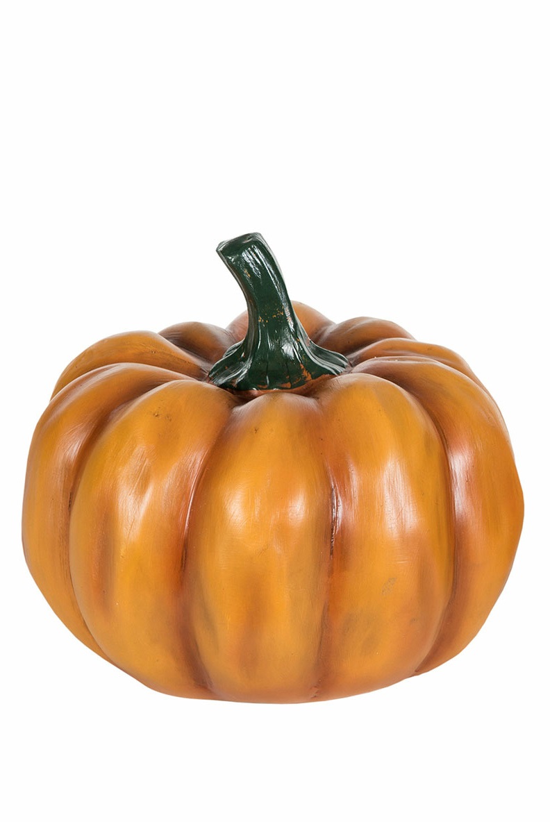 Pumpkin - Round - Orange - Poly - 12.5 cm - 6