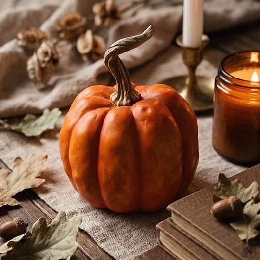 Pumpkin - Round - Orange - Poly - 12.5 cm - 14