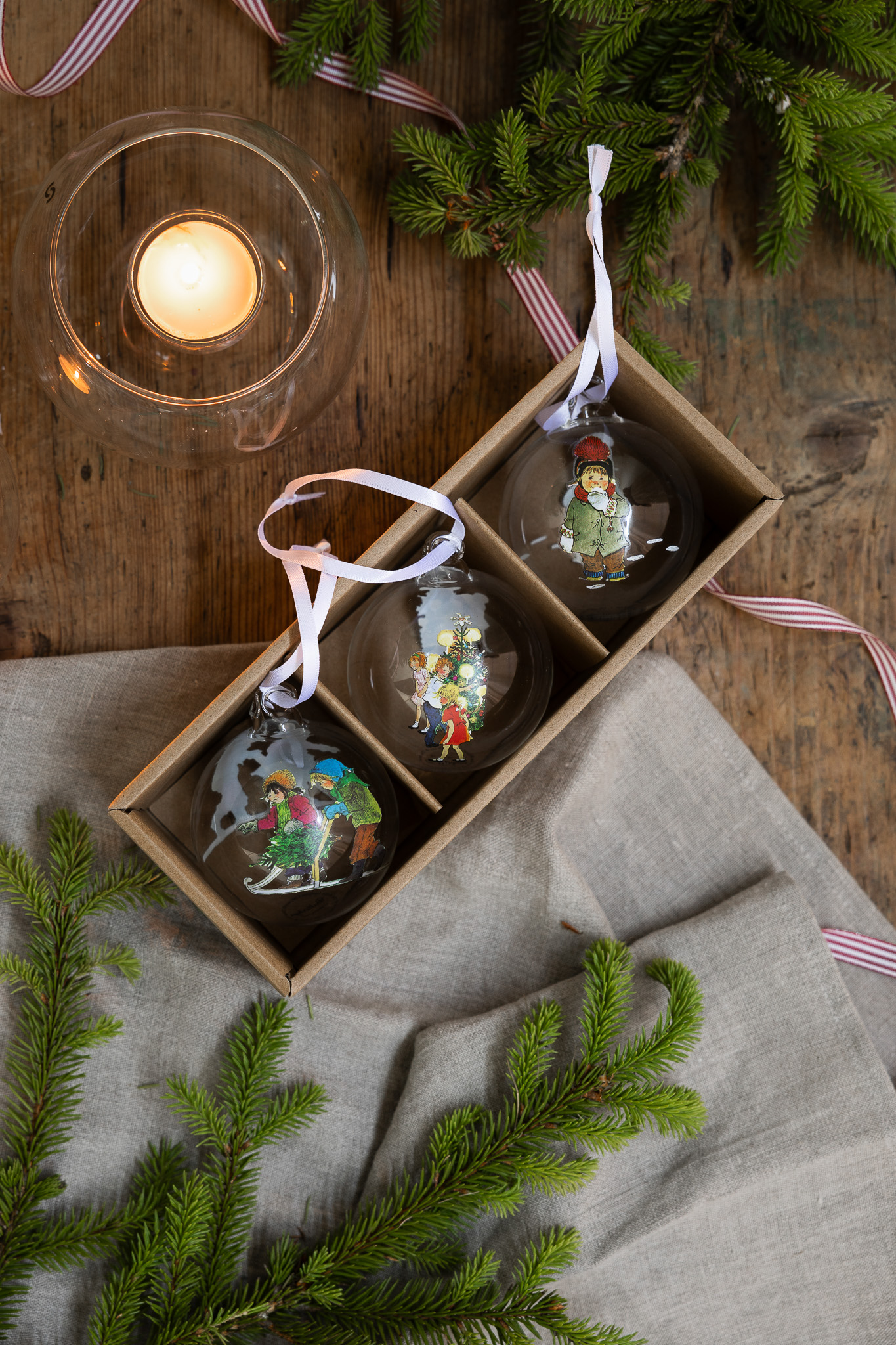 THE CHILDREN OF BULLERBY Christmas baubles 3-pack - Chapter 1