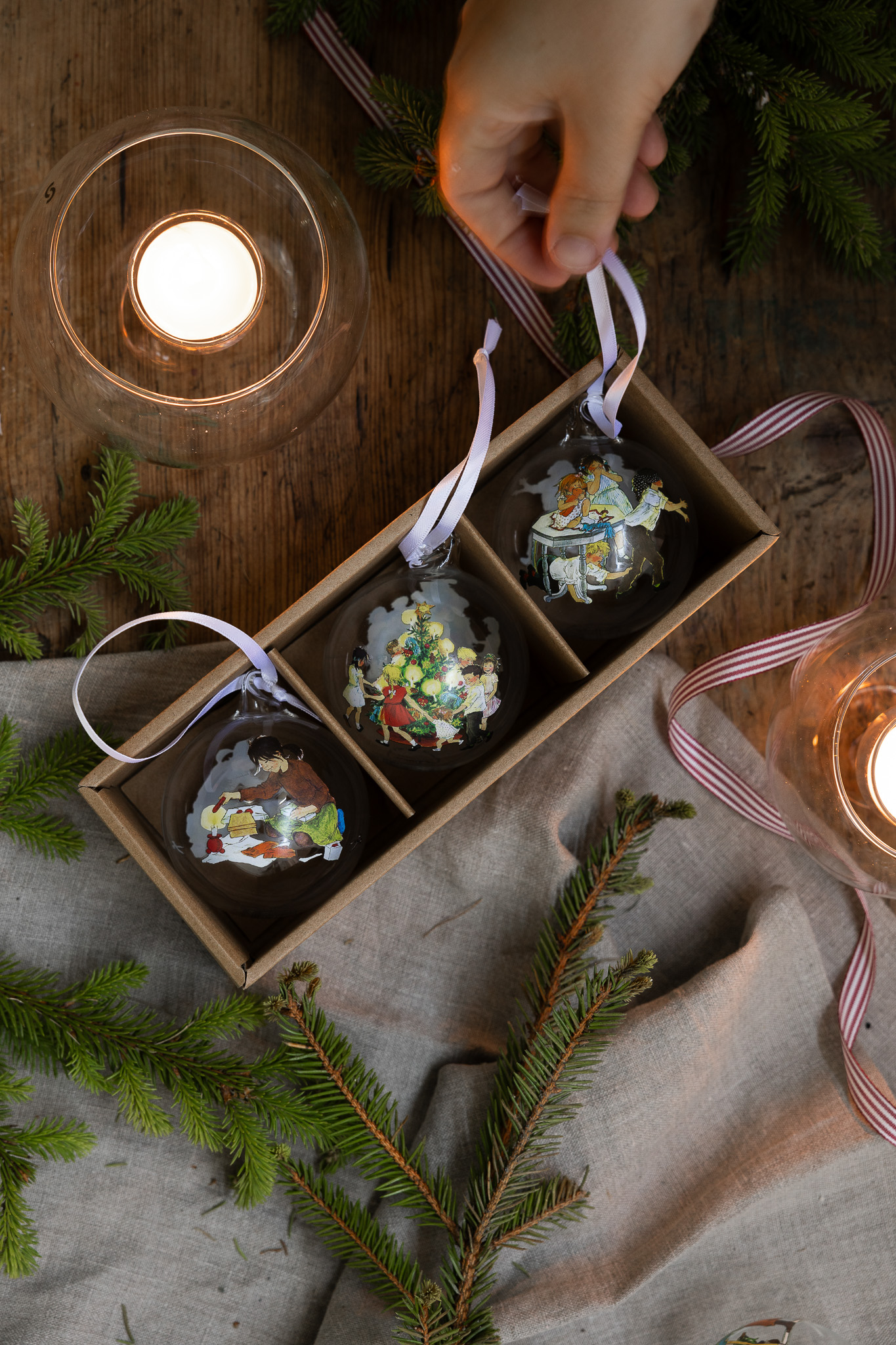 THE CHILDREN OF BULLERBY Christmas baubles 3-pack - Chapter 2
