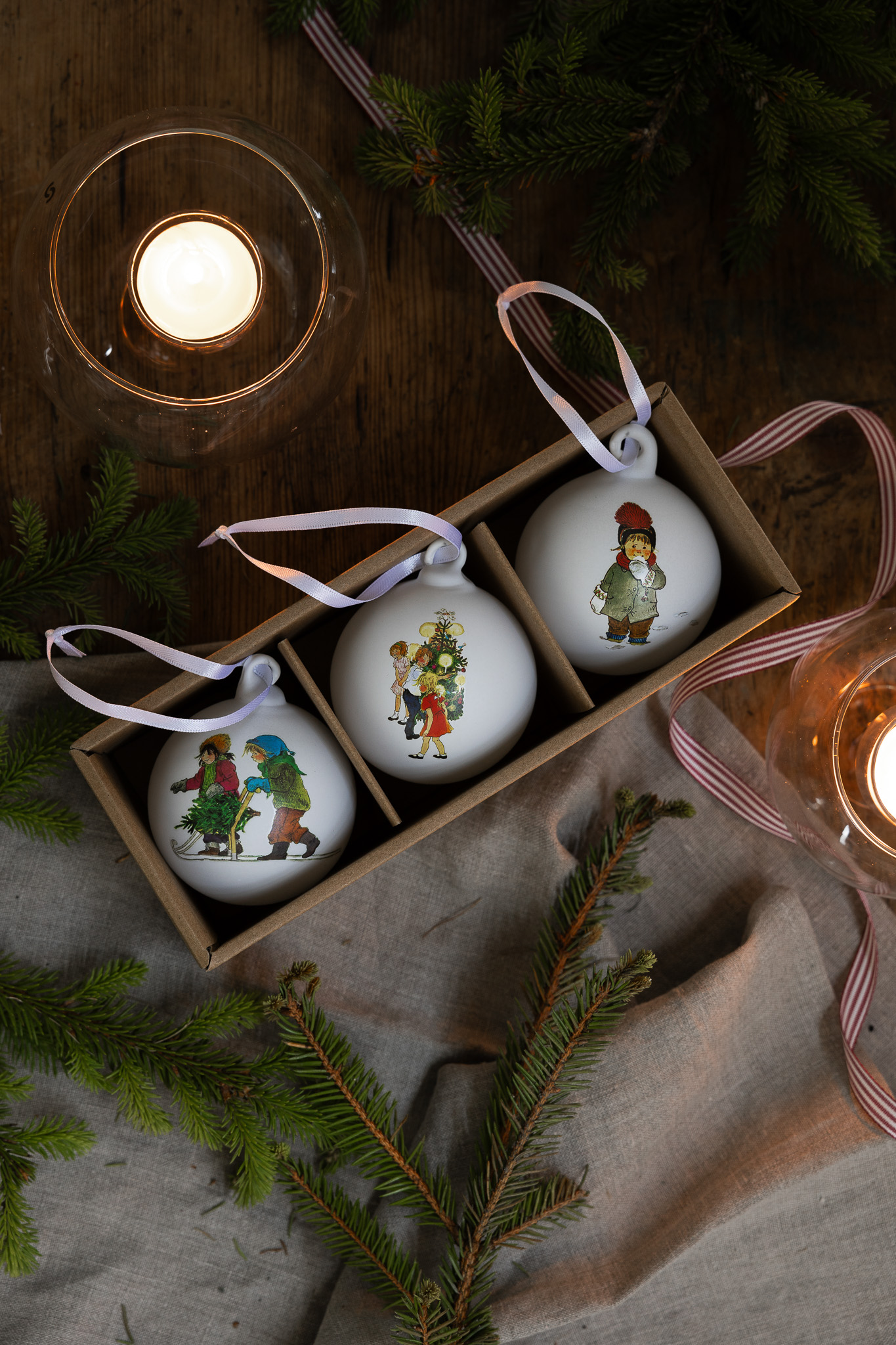 THE CHILDREN OF BULLERBY Christmas baubles, 3-pack - Chapter 3