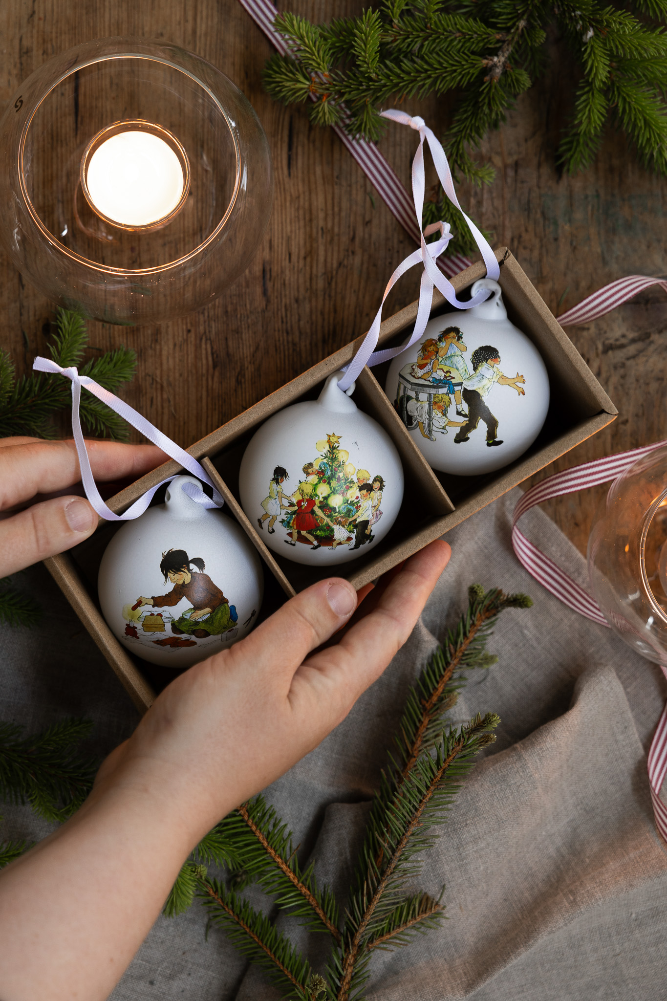 THE CHILDREN OF BULLERBY Christmas baubles 3-pack - Chapter 4